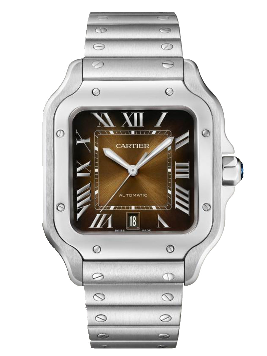 Replica Santos 904l Stainless Steel Automatic Mechanical Watch 39mm-1