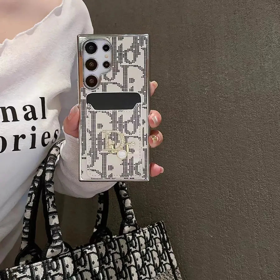 Chic Iconic Fashion Samsung Case with Card Pocket-1 mysite