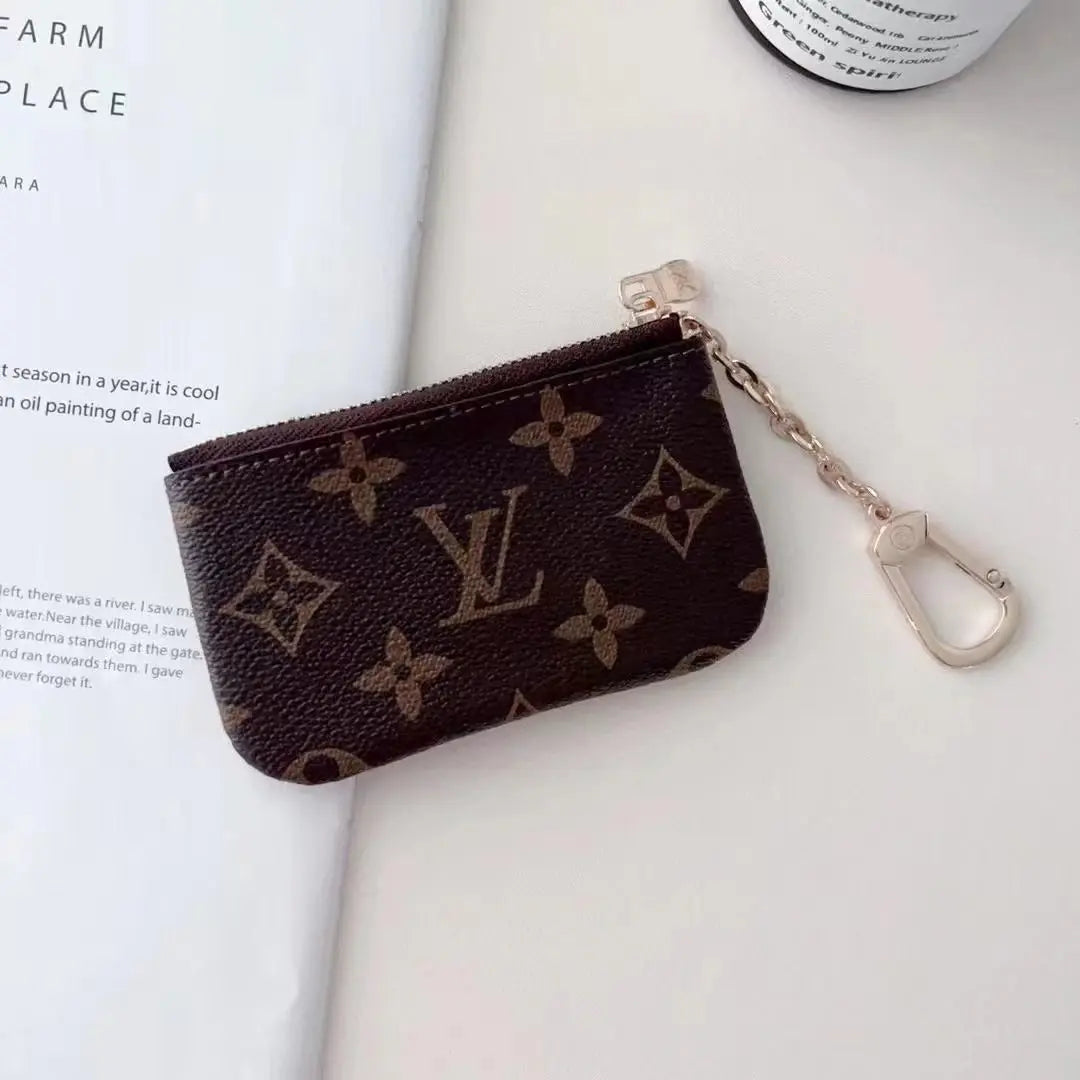 Luxury -Inspired Monogram Coin Pouch Collection with Chain Clip-s2 mysite