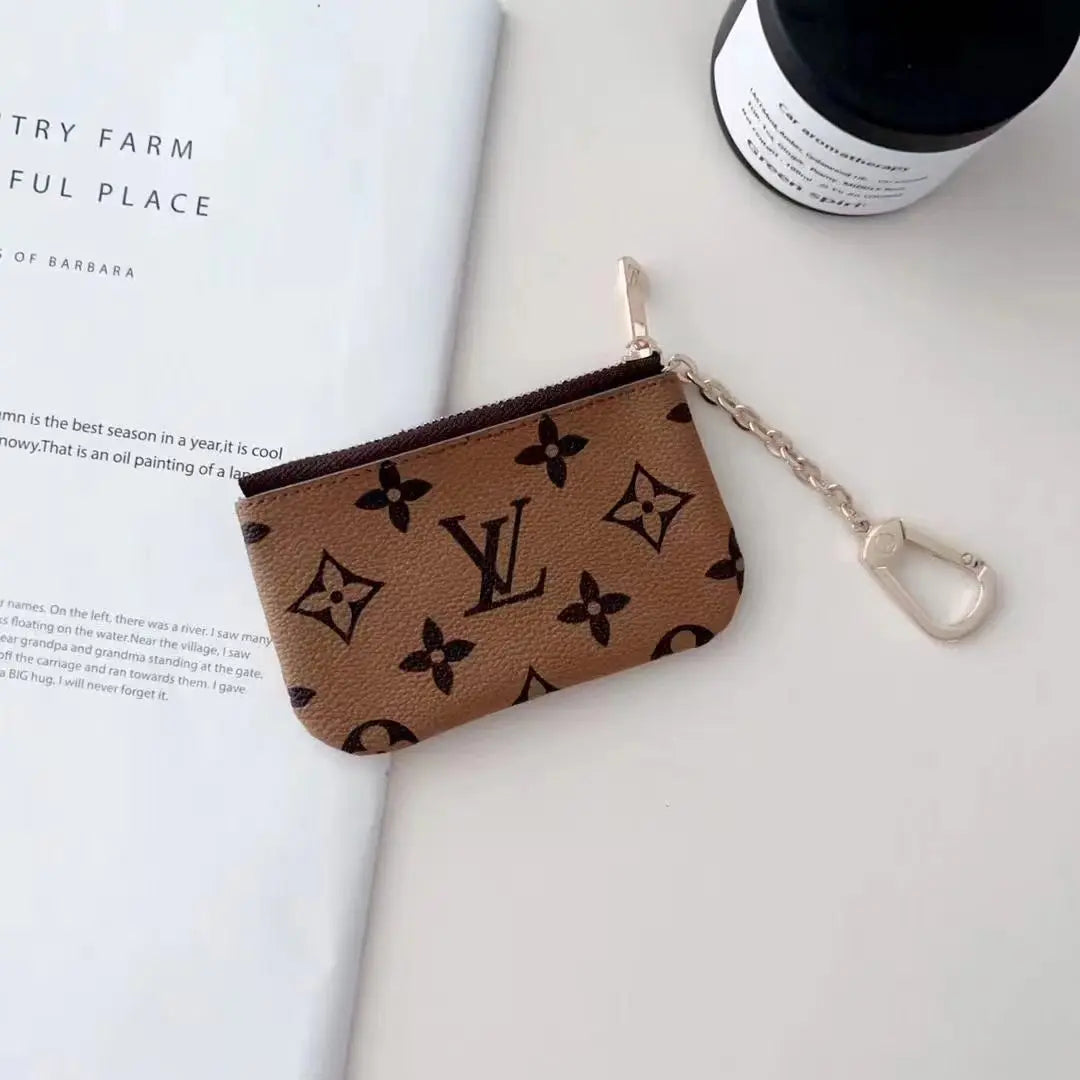 Luxury -Inspired Monogram Coin Pouch Collection with Chain Clip-s2 mysite