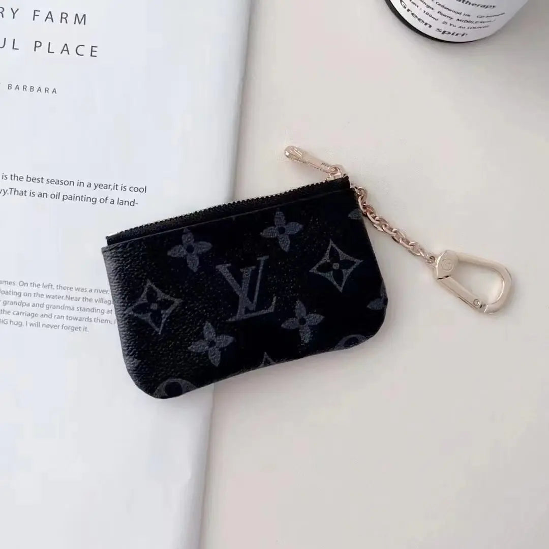 Luxury -Inspired Monogram Coin Pouch Collection with Chain Clip-s2 mysite