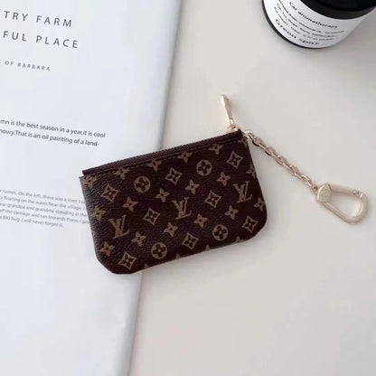 Luxury -Inspired Monogram Coin Pouch Collection with Chain Clip-s2 mysite