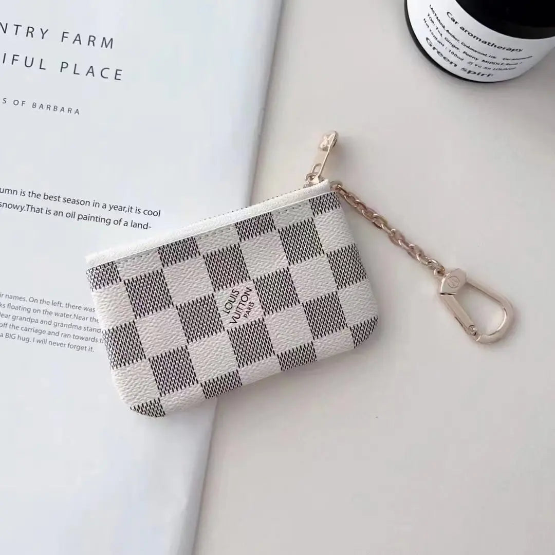 Luxury -Inspired Monogram Coin Pouch Collection with Chain Clip-s2 mysite