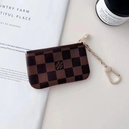 Luxury -Inspired Monogram Coin Pouch Collection with Chain Clip-s2 mysite