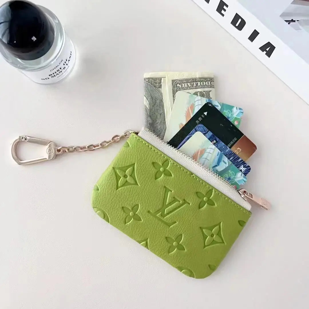 Colorful -Inspired Embossed Coin Pouch Collection with Chain Clip-s2 mysite