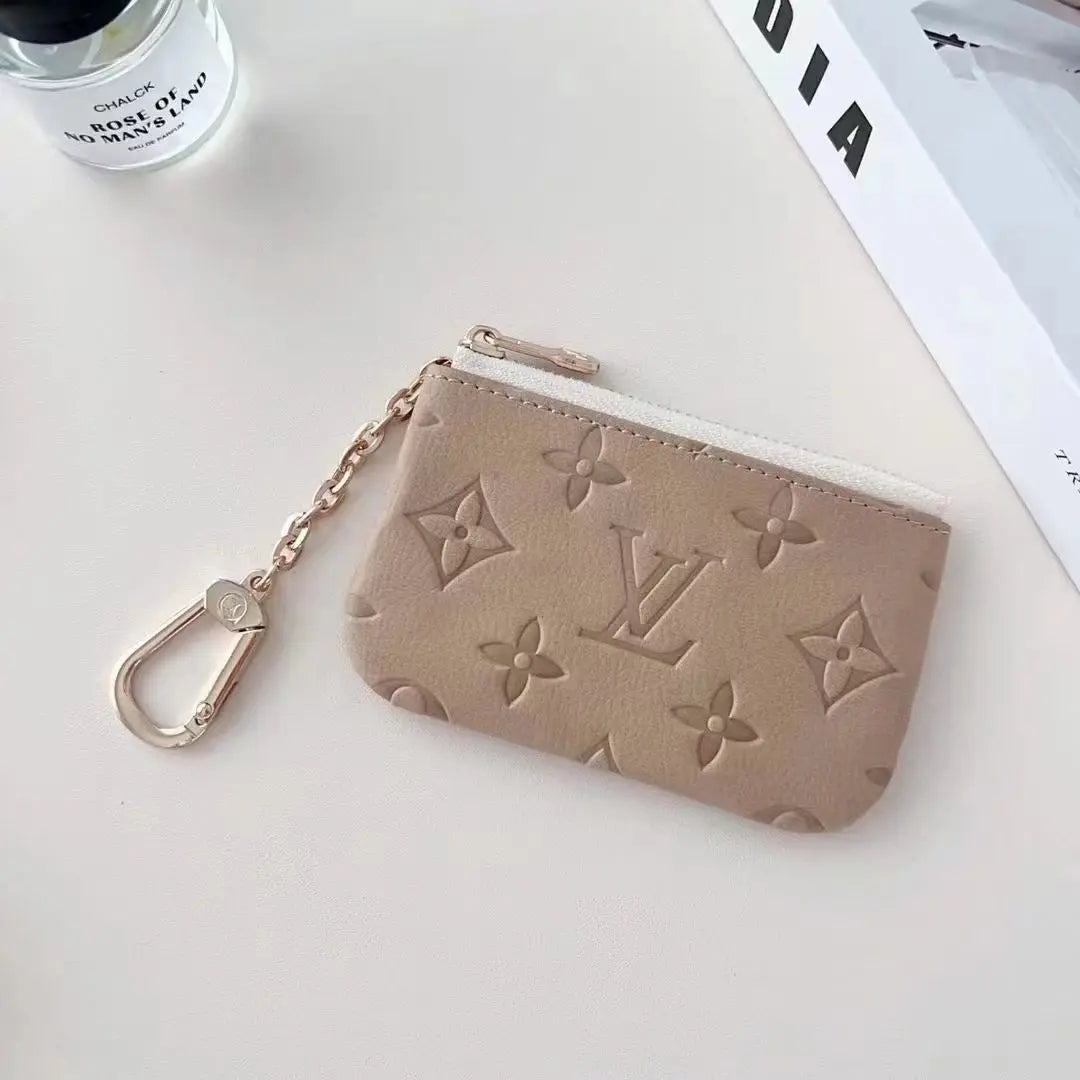 Colorful -Inspired Embossed Coin Pouch Collection with Chain Clip-s2 mysite
