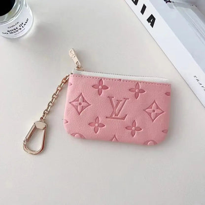 Colorful -Inspired Embossed Coin Pouch Collection with Chain Clip-s2 mysite