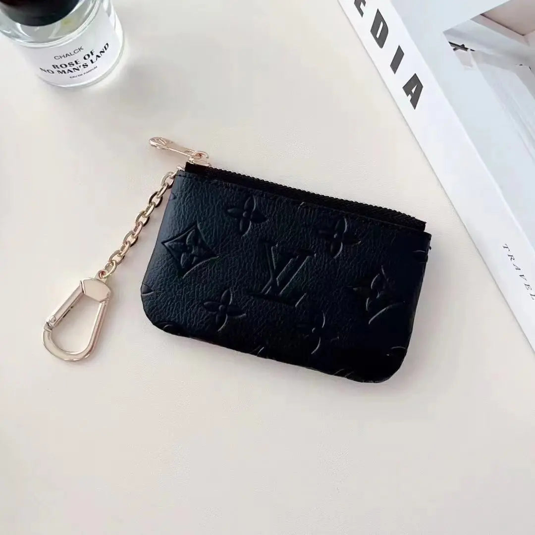 Colorful -Inspired Embossed Coin Pouch Collection with Chain Clip-s2 mysite
