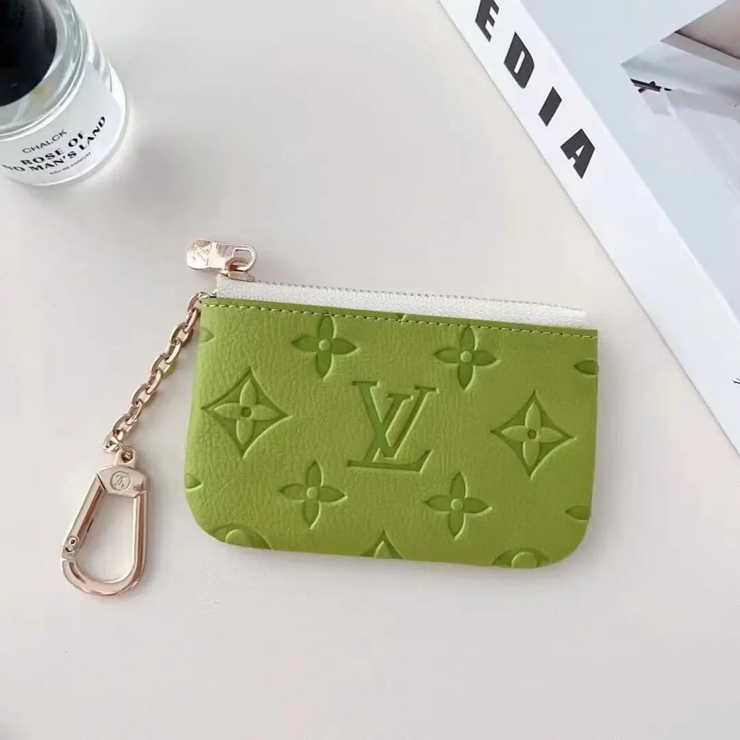 Colorful -Inspired Embossed Coin Pouch Collection with Chain Clip-s2 mysite