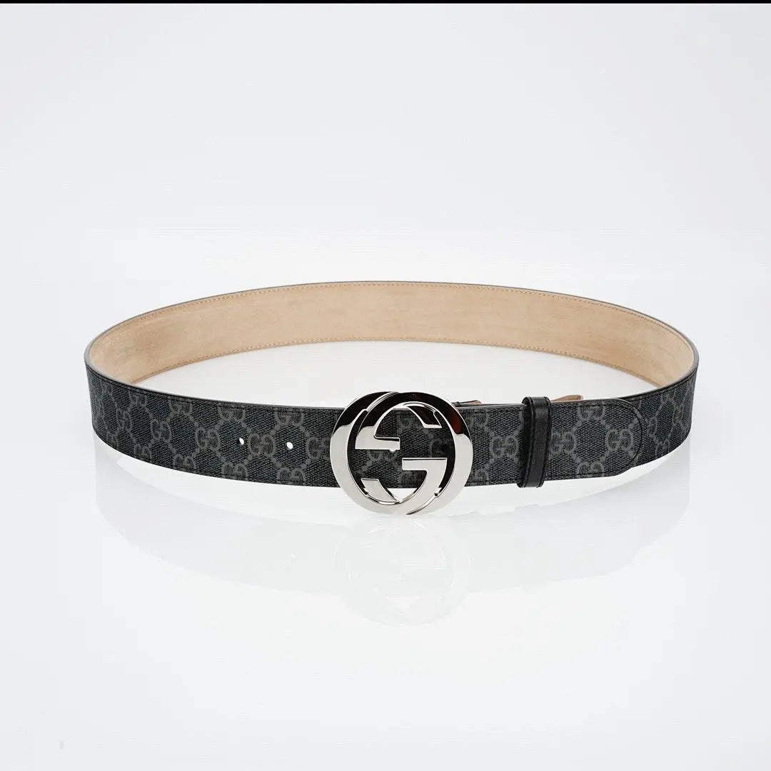GG Reversible Leather Belt with Silver Buckle-1 mysite