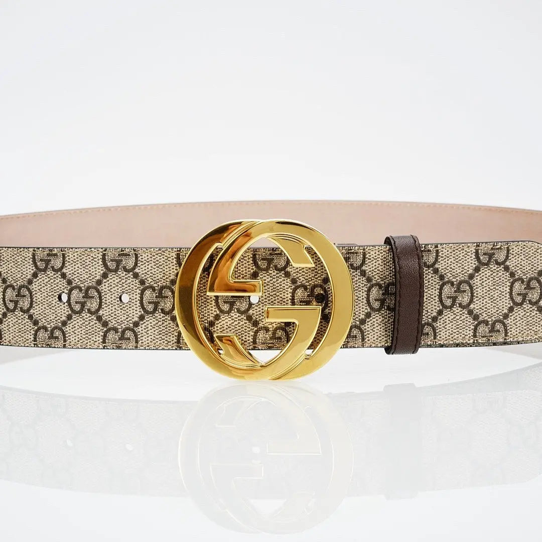 GG Reversible Leather Belt with Gold Buckle-1 mysite