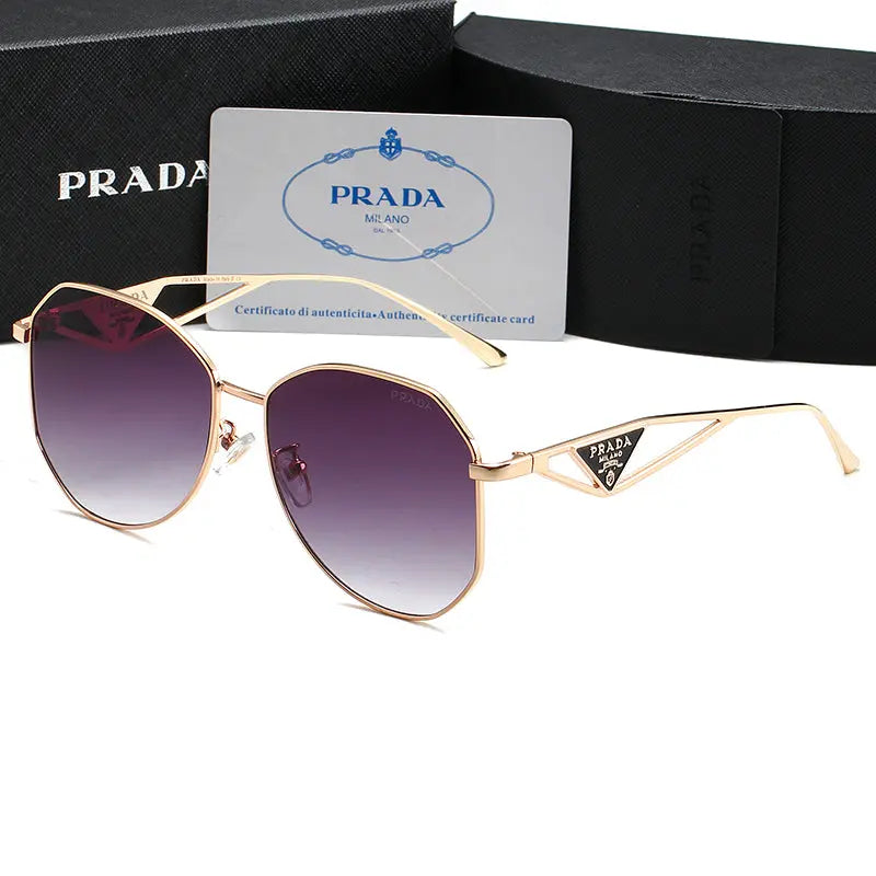 Unisex Triangle Logo Metal Sunglassess-sss62 mysite