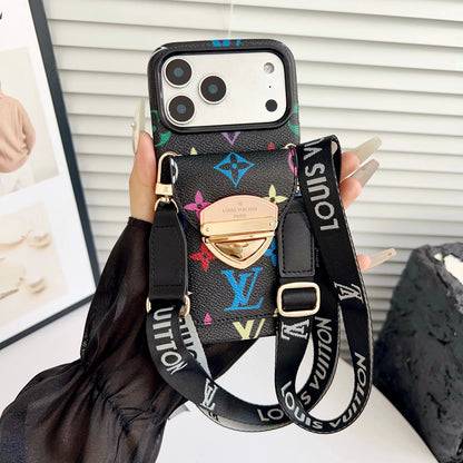 Luxury Crossbody iPhone Case with Card Pocket & Detachable Strap-s2 mysite