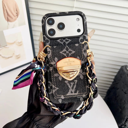 Luxury Crossbody iPhone Case with Card Pocket & Detachable Strap-s2 mysite