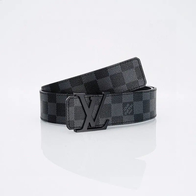 Luxury Black Lacquer Buckle Leather Belt-1 mysite