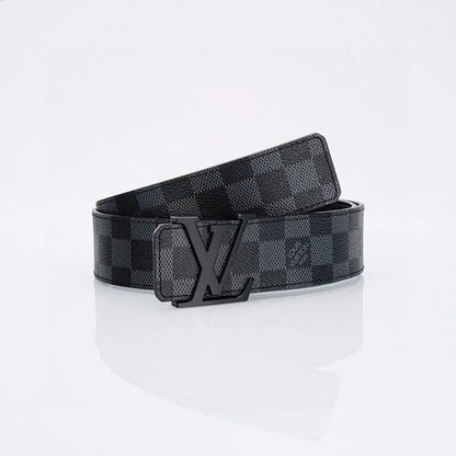 Luxury Black Lacquer Buckle Leather Belt-1 mysite