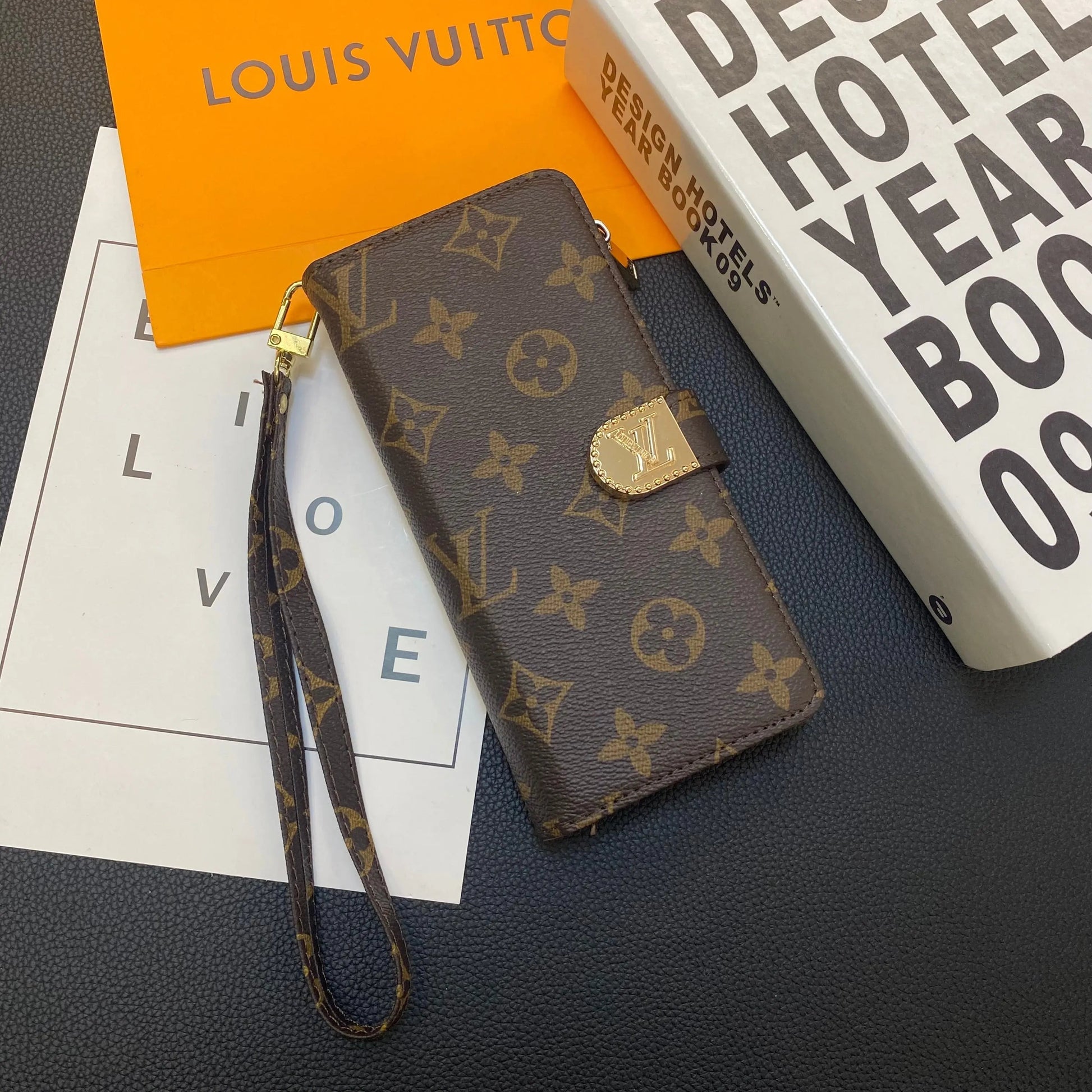 MONOGRAM CANVAS LEATHER WALLET SAMSUNG MOBILE PHONE CASE-1 mysite