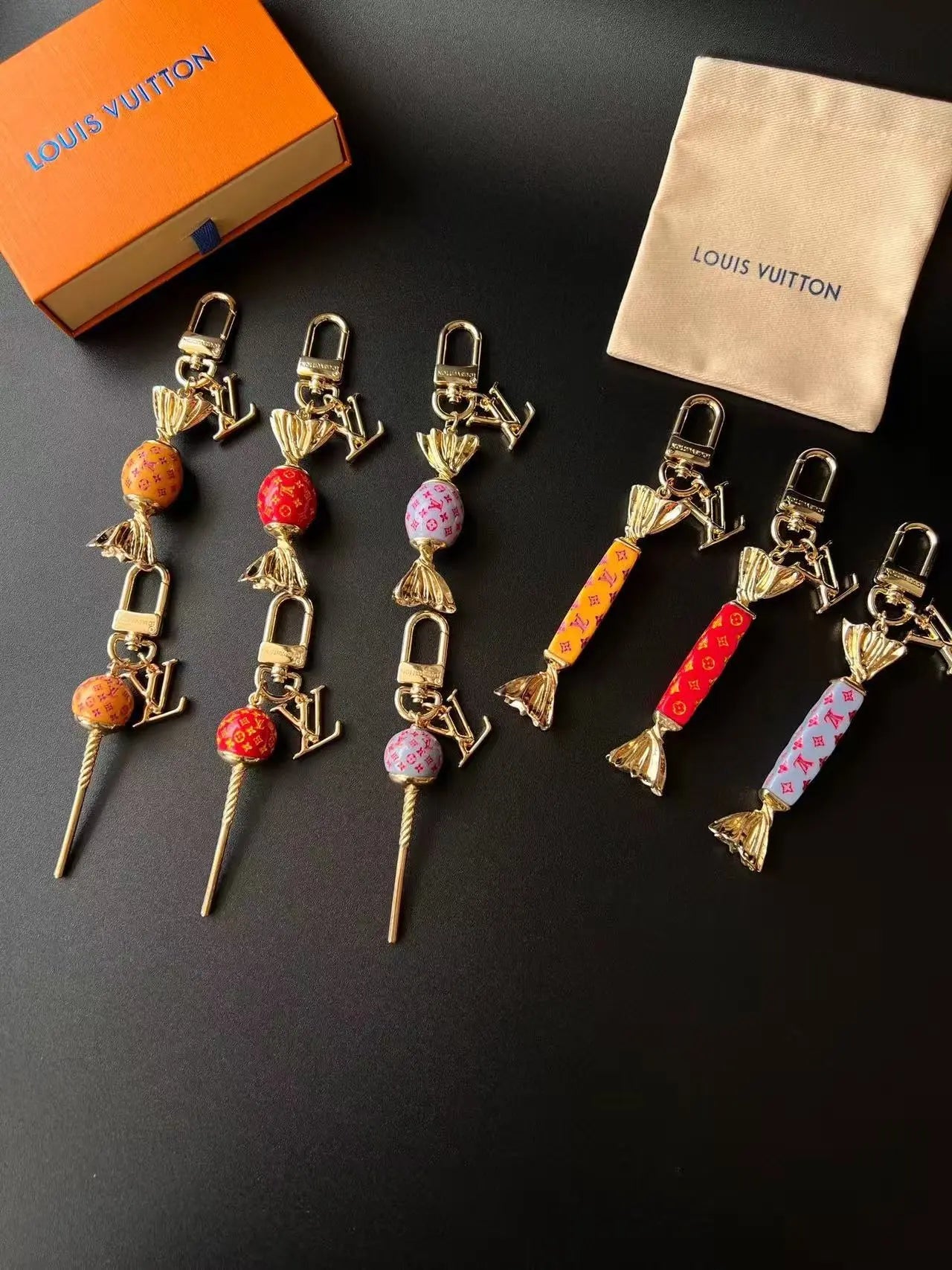 Luxury Lollipop Monogram Bag Charm Keychain-s2 mysite