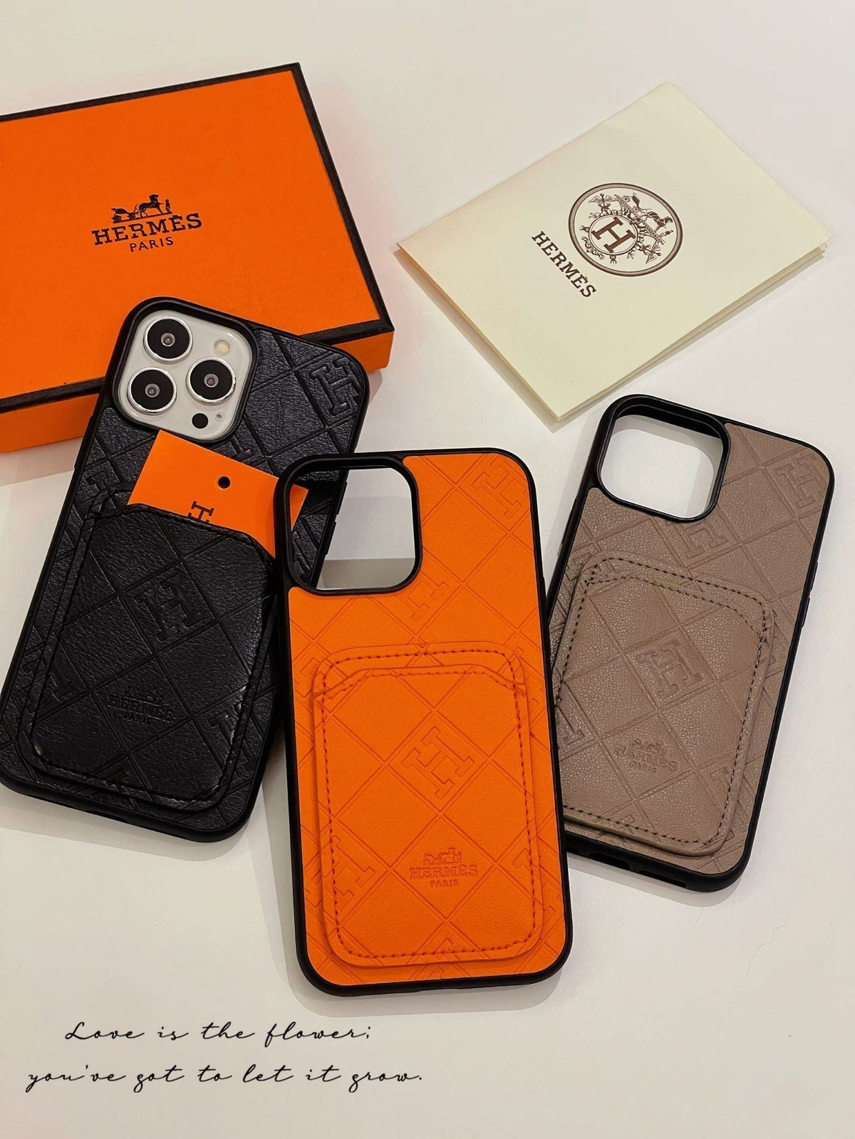 H Leather Card Holder iPhone Case mysite