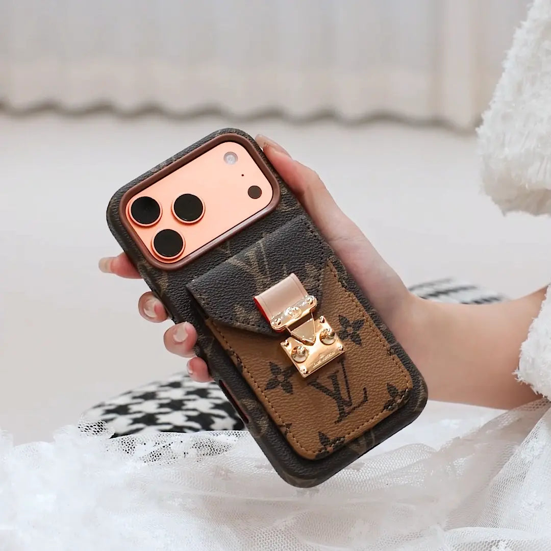 Luxury-Inspired Leather Card Pocket iPhone Case-s2 mysite