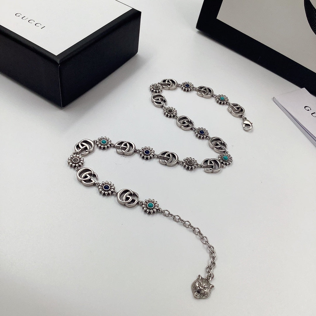 Good Daisy Design Earrings & Bracelet & Necklace 5 Set mysite