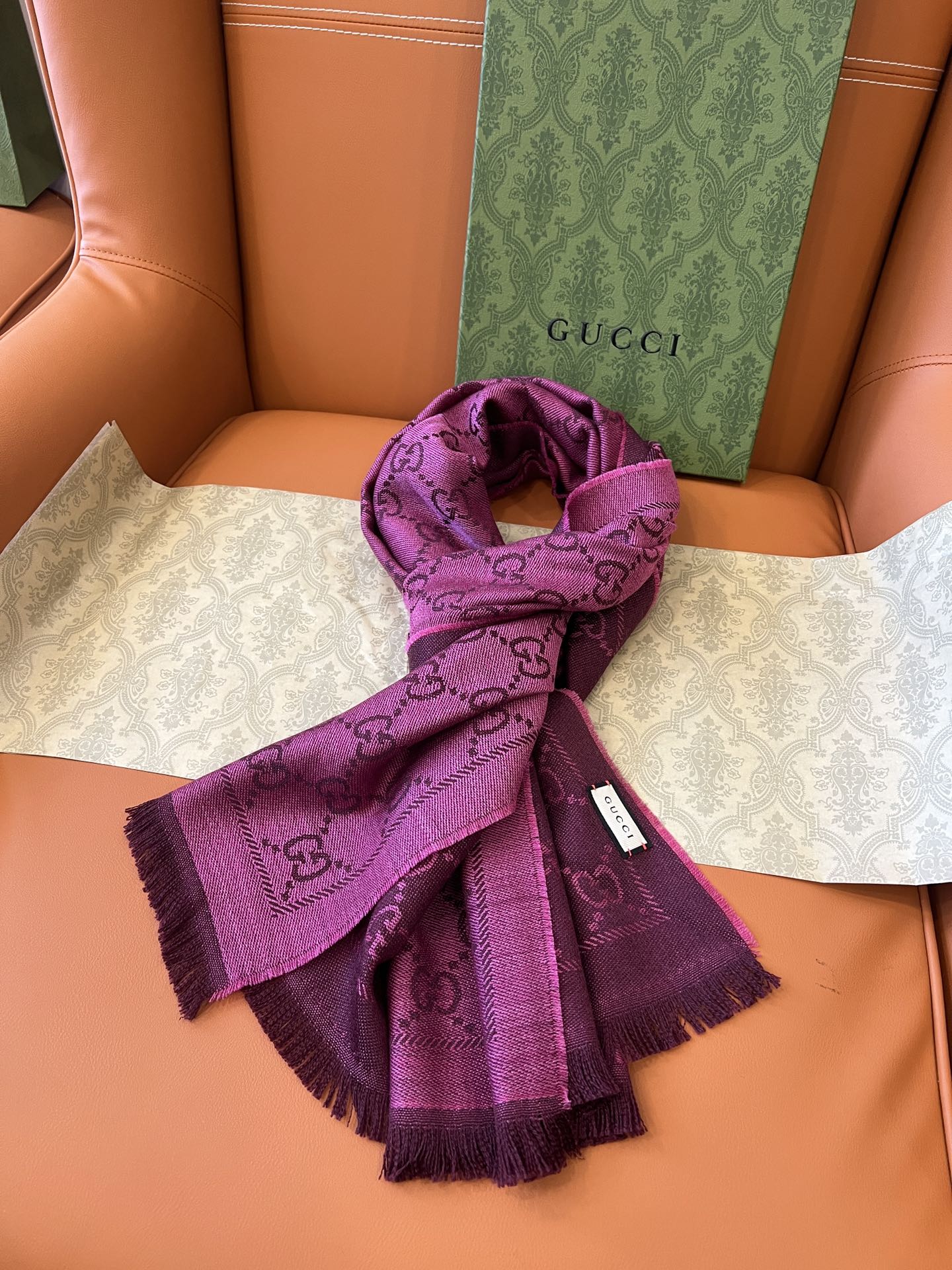 GUCCI 25S SCARF 180 IN WOOL 644857 mysite