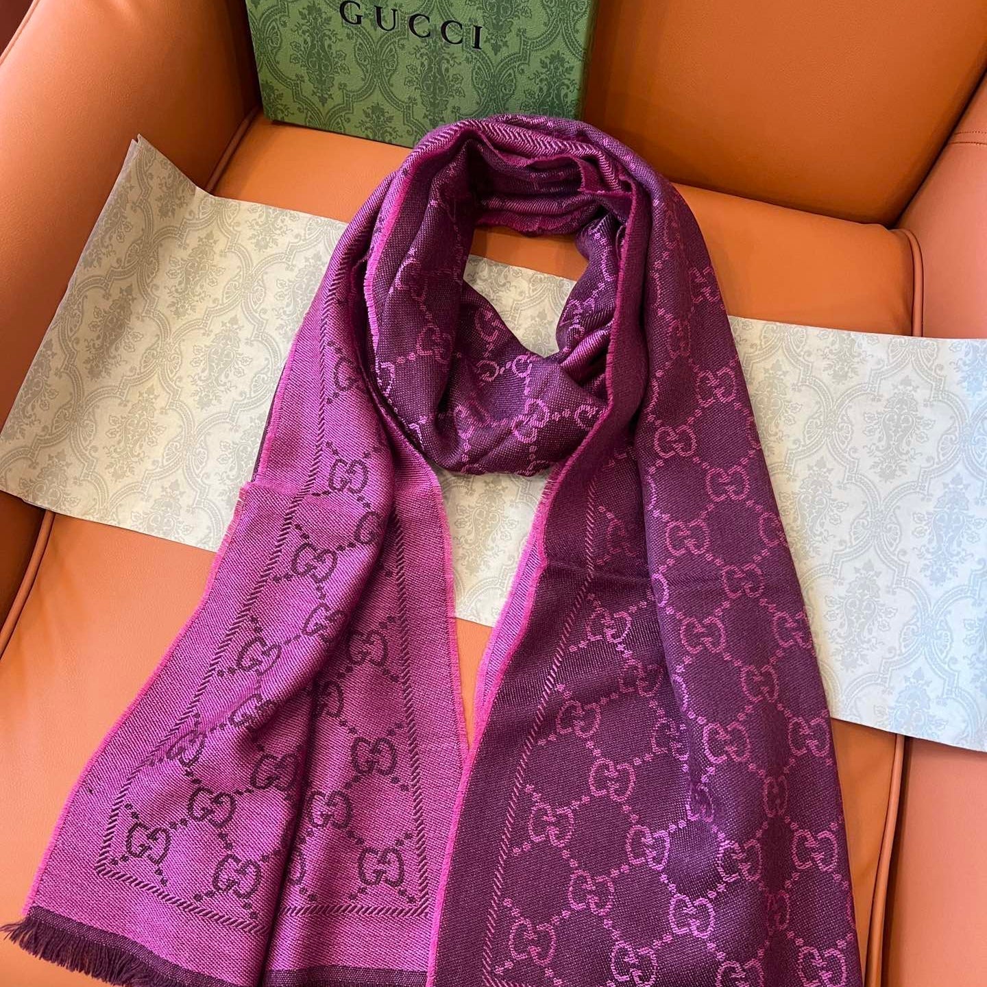 GUCCI 25S SCARF 180 IN WOOL 644857 mysite
