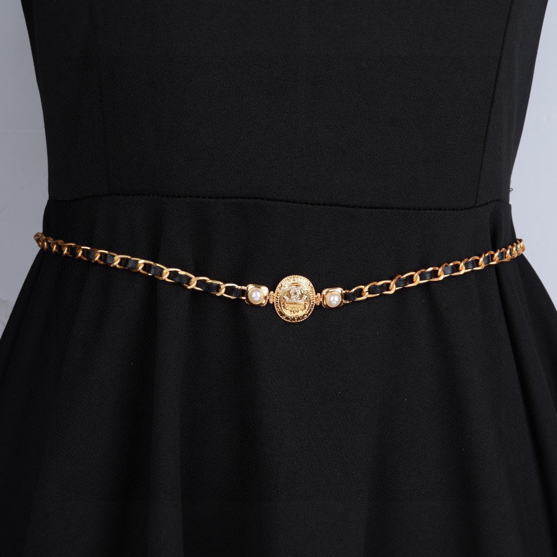 CHANEL 25S GOLD CHAIN BELT 610439 mysite