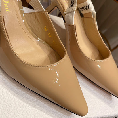 J'ADIOR SLINGBACK PUMPS IN BEIGE CALFSKIN mysite