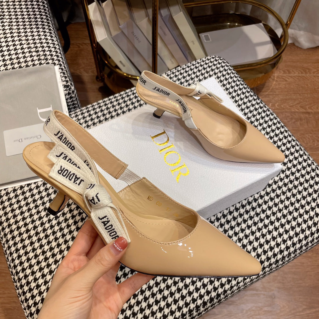 J'ADIOR SLINGBACK PUMPS IN BEIGE CALFSKIN mysite