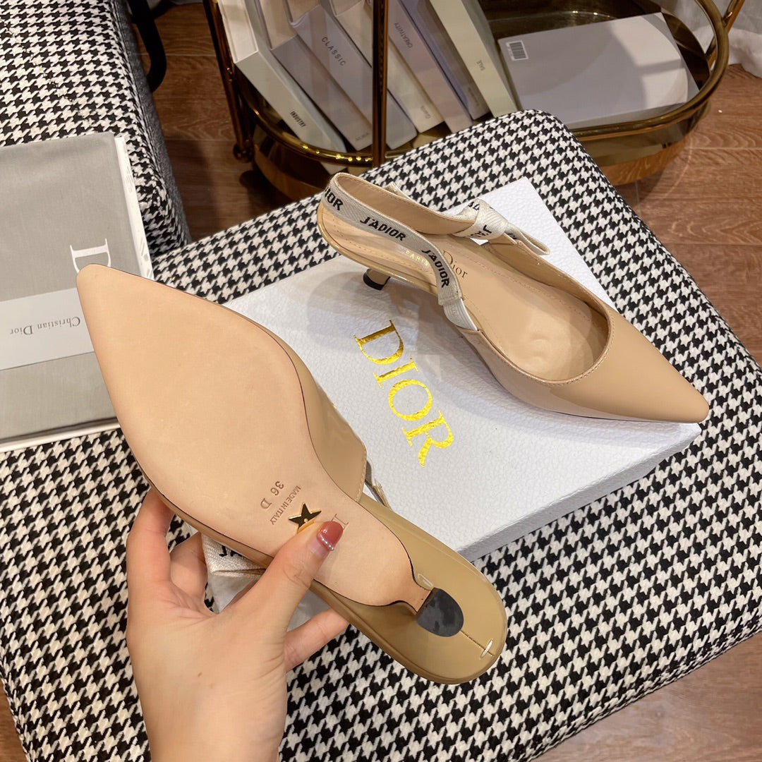 J'ADIOR SLINGBACK PUMPS IN BEIGE CALFSKIN mysite