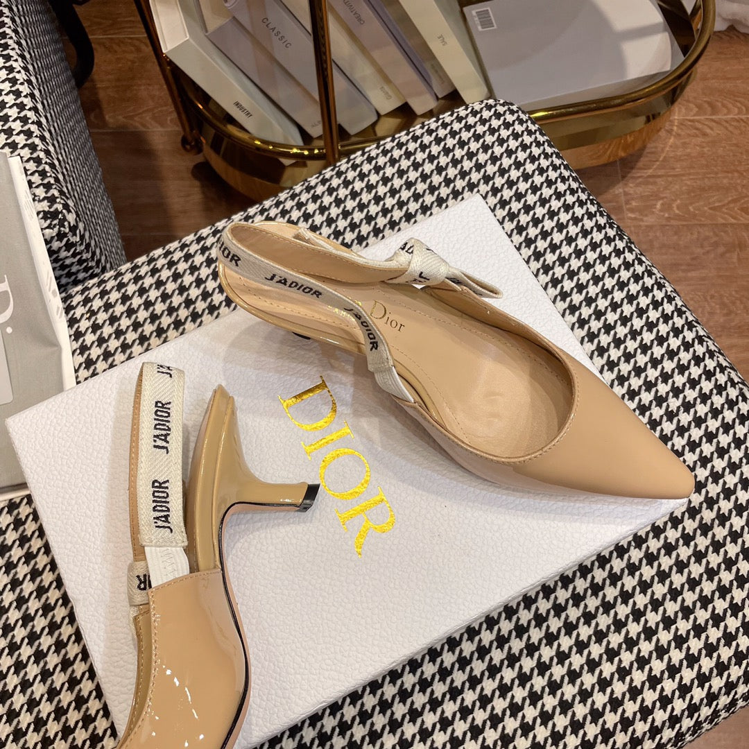 J'ADIOR SLINGBACK PUMPS IN BEIGE CALFSKIN mysite
