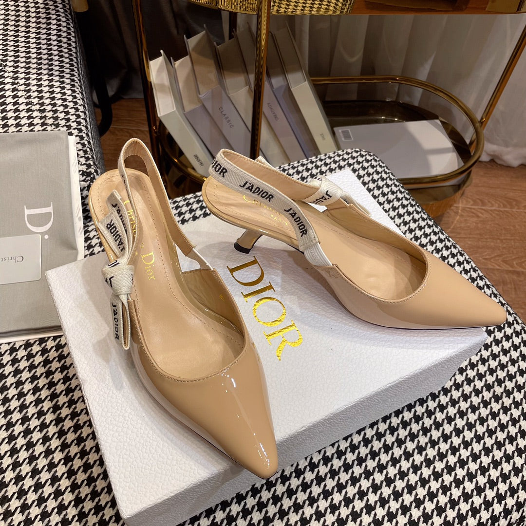 J'ADIOR SLINGBACK PUMPS IN BEIGE CALFSKIN mysite