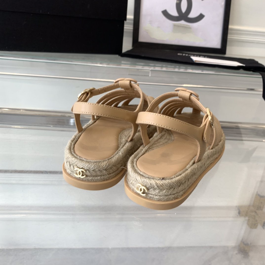 cc roman sandals beige lambskin mysite