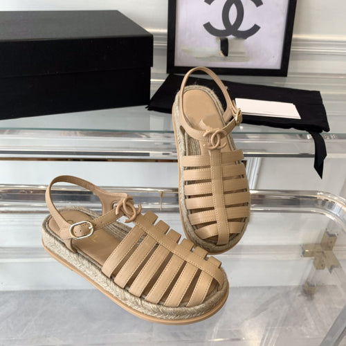 cc roman sandals beige lambskin mysite