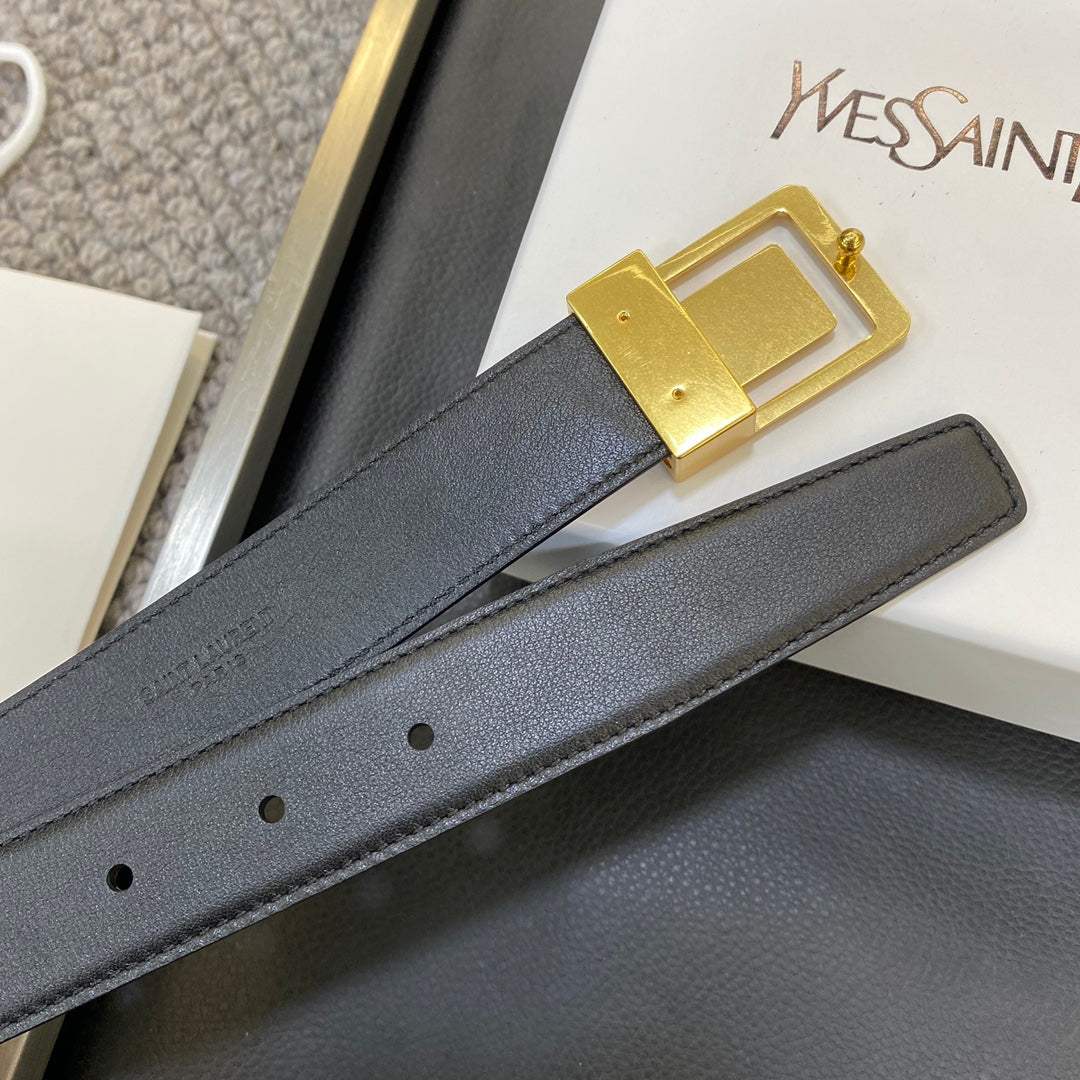 YSL 25S BELT 30 MM IN BLACK CALFSKIN 548093 mysite