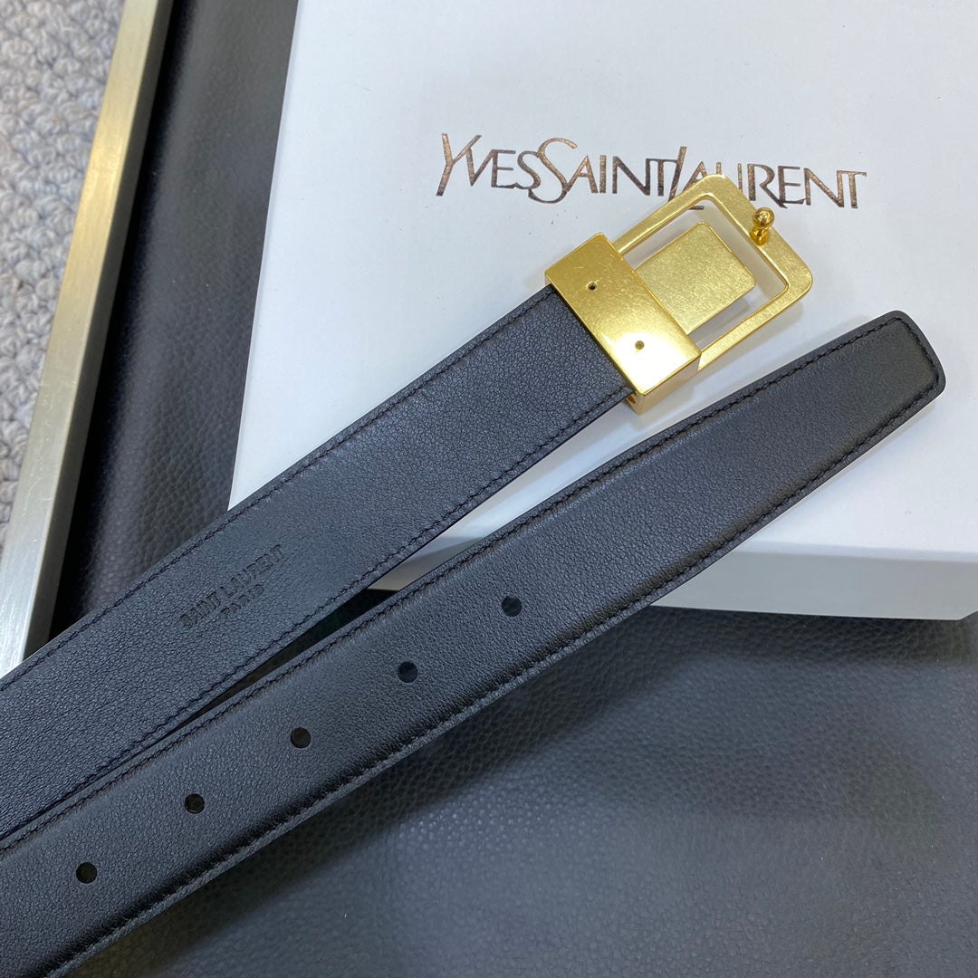 YSL 25S BELT 30 MM IN BLACK CALFSKIN 548093 mysite