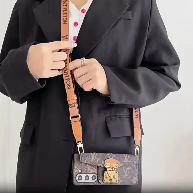 Luxury LOCK CARD BAG CROSSBODY CHAIN SAMSUNG Z FOLD CASE-1 mysite