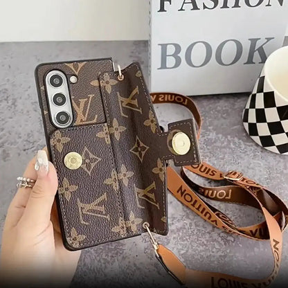 Luxury LOCK CARD BAG CROSSBODY CHAIN SAMSUNG Z FOLD CASE-1 mysite