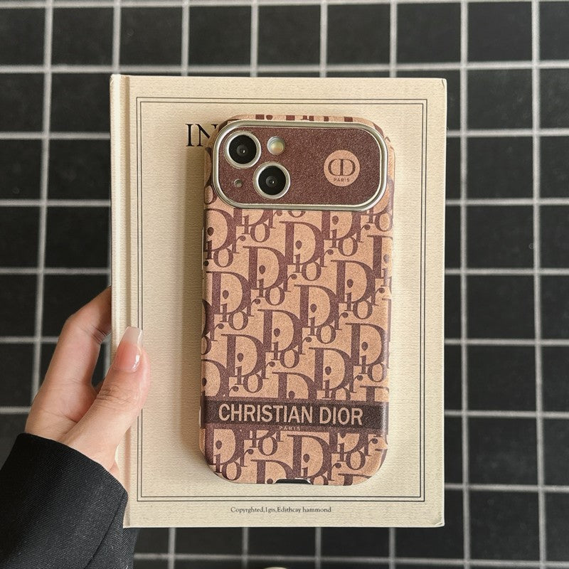 Fashion White & Brown Color Leather iPhone Case mysite