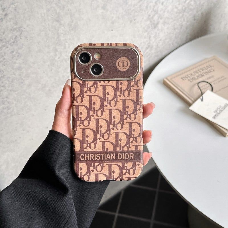 Fashion White & Brown Color Leather iPhone Case mysite