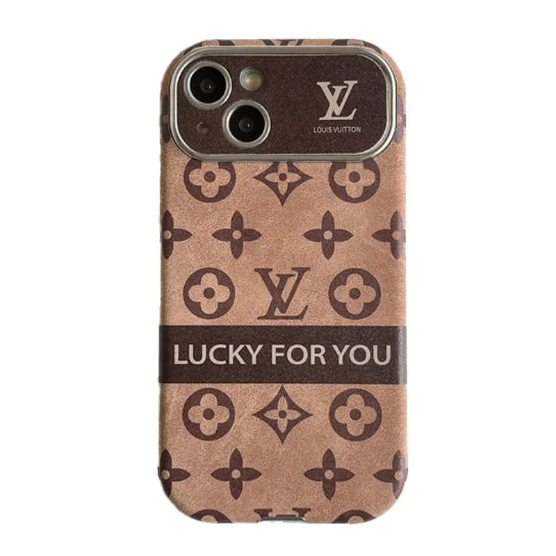 Luxury Brown & Black Classic Leather iPhone Case-s2 mysite