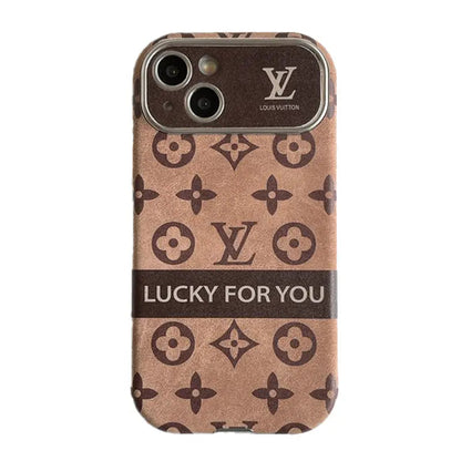 Luxury Brown & Black Classic Leather iPhone Case-s2 mysite