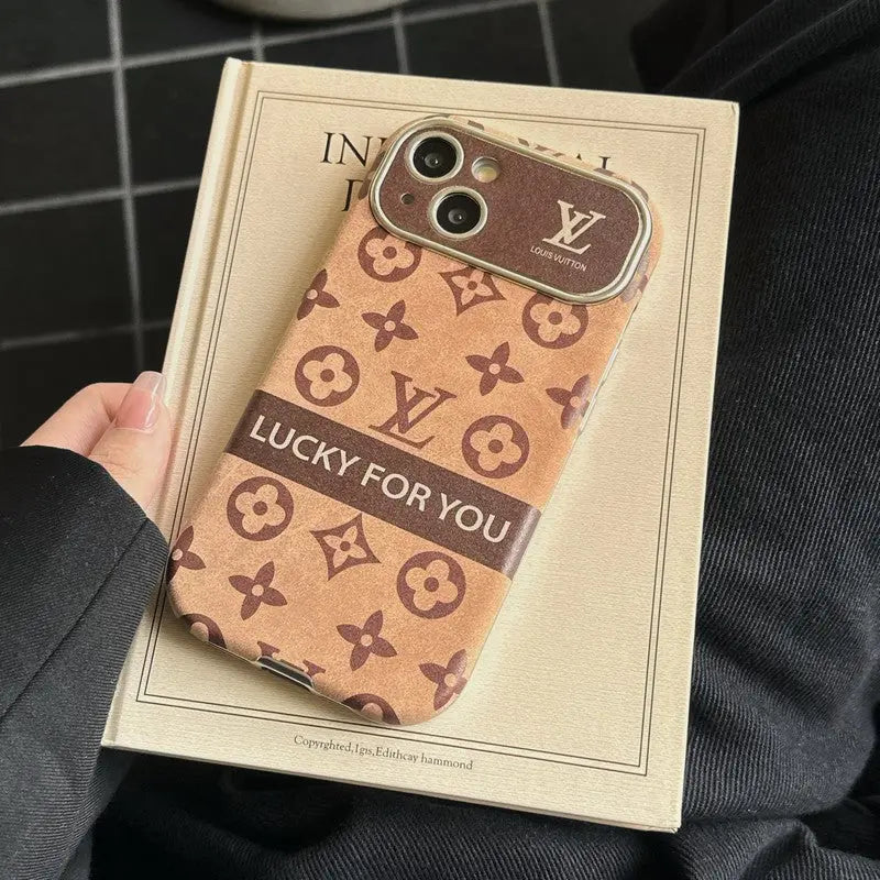 Luxury Brown & Black Classic Leather iPhone Case-s2 mysite
