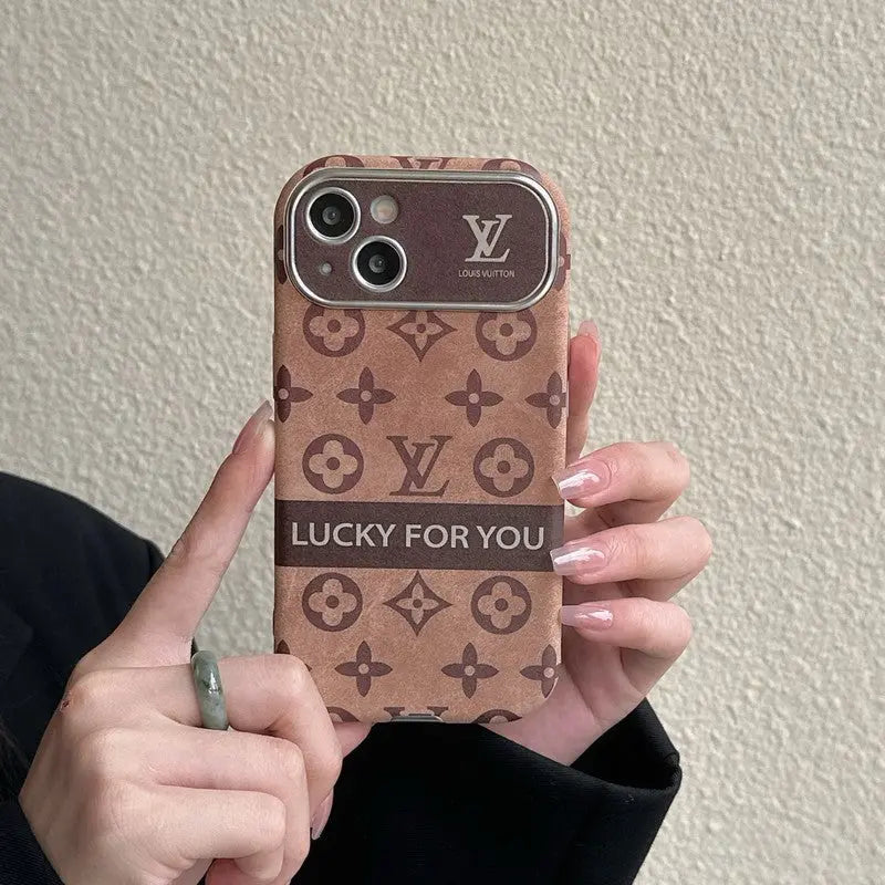 Luxury Brown & Black Classic Leather iPhone Case-s2 mysite