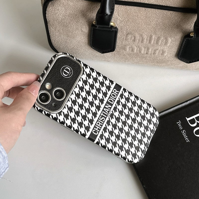 Fashion White & Brown Color Leather iPhone Case mysite