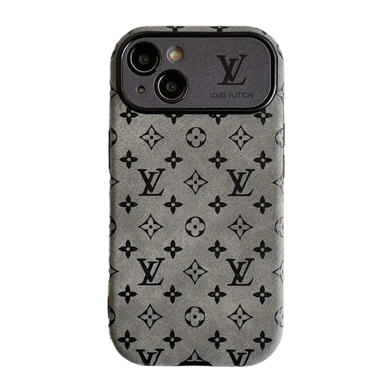 Luxury Brown & Black Classic Leather iPhone Case-s2 mysite