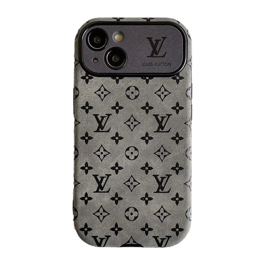 Luxury Brown & Black Classic Leather iPhone Case-s2 mysite