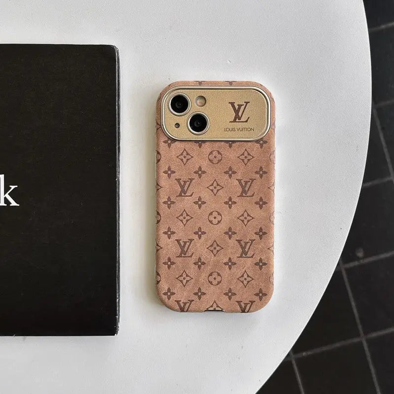 Luxury Brown & Black Classic Leather iPhone Case-s2 mysite