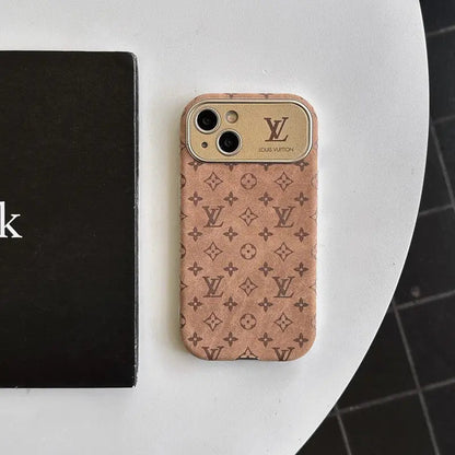 Luxury Brown & Black Classic Leather iPhone Case-s2 mysite
